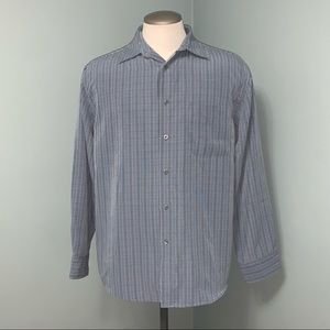 HUNT CLUB long sleeve button down shirt plaid men’s size medium